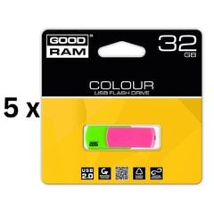 Atmintinė USB 2.0 COLOUR MIX, 32GB pakuotė 5 vnt. kaina ir informacija | USB laikmenos | pigu.lt