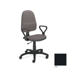 Офисный стул NOWY STYL PRESTIGE, с подлокотниками, V-14, черный, имитация кожи цена и информация | Офисные кресла | pigu.lt