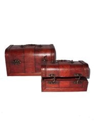 Деревянные шкатулки, 2 шт цена и информация | Тумба с ящиками Versa | pigu.lt