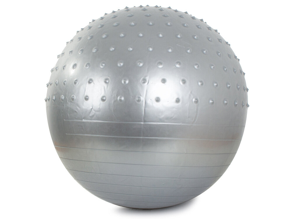 Gimnastikos kamuolys su pompa 70cm, sidabrinė kaina ir informacija | Gimnastikos kamuoliai | pigu.lt