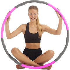 Обруч гимнастический Hula hop 95 см, розовый цена и информация | Обручи, гимнастические палки | pigu.lt