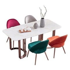 Обеденный стол DKD Home Decor Сталь Медь Мрамор (180 x 90 x 75 cm) цена и информация | Кухонные и обеденные столы | pigu.lt