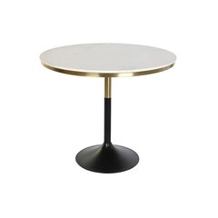 Valgomojo stalas DKD Home Decor, baltas/juodas/auksinės spalvos kaina ir informacija | Virtuvės ir valgomojo stalai, staliukai | pigu.lt