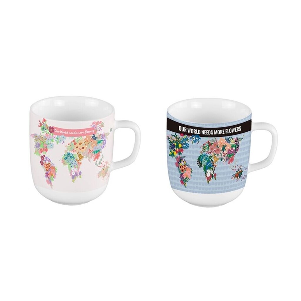 Dkd home decor porcelianių puodelių rinkinys, 2 vnt kaina ir informacija | Taurės, puodeliai, ąsočiai | pigu.lt