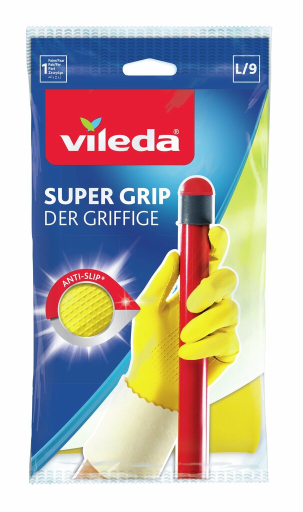 VILEDA pirštinės Super Grip цена и информация | Valymo reikmenys ir priedai | pigu.lt