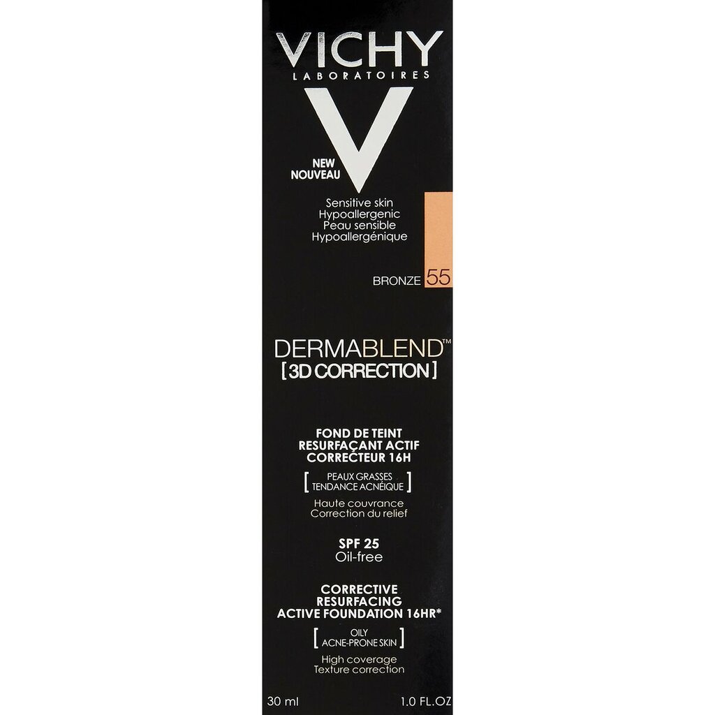 Veido korektorius Vichy Dermablend 3D Correction 55-bronz, 30 ml kaina ir informacija | Makiažo pagrindai, pudros | pigu.lt