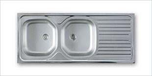 Двойная кухонная раковиной 8060 D цена и информация | Раковины на кухню | pigu.lt