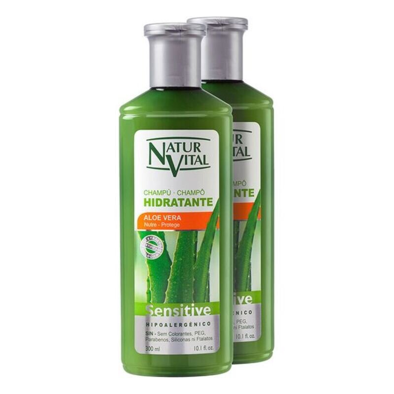 Maitinamasis Šampūnas Sensitive Naturvital, 2 x 300 ml kaina ir informacija | Šampūnai | pigu.lt