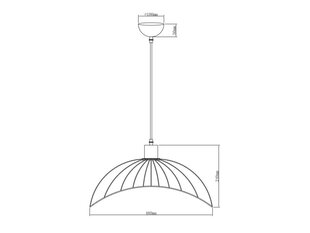 Pakabinamas šviestuvas Reto 2, 48 cm, juodas 4151 kaina ir informacija | Pakabinami šviestuvai | pigu.lt