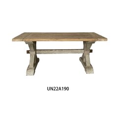 Valgomojo stalas DKD Home Decor, 180x80x76 cm, rudas kaina ir informacija | Lauko stalai, staliukai | pigu.lt
