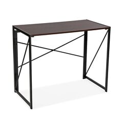 Складной письменный стол Versa, Металл/Дерево, (45 x 74 x 90 см), коричневый цена и информация | Компьютерные, письменные столы | pigu.lt