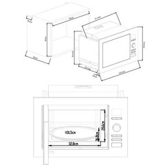 микроволновую печь Continental Edison CEMO25GINE 25 L 900 W цена и информация | Микроволновые печи | pigu.lt