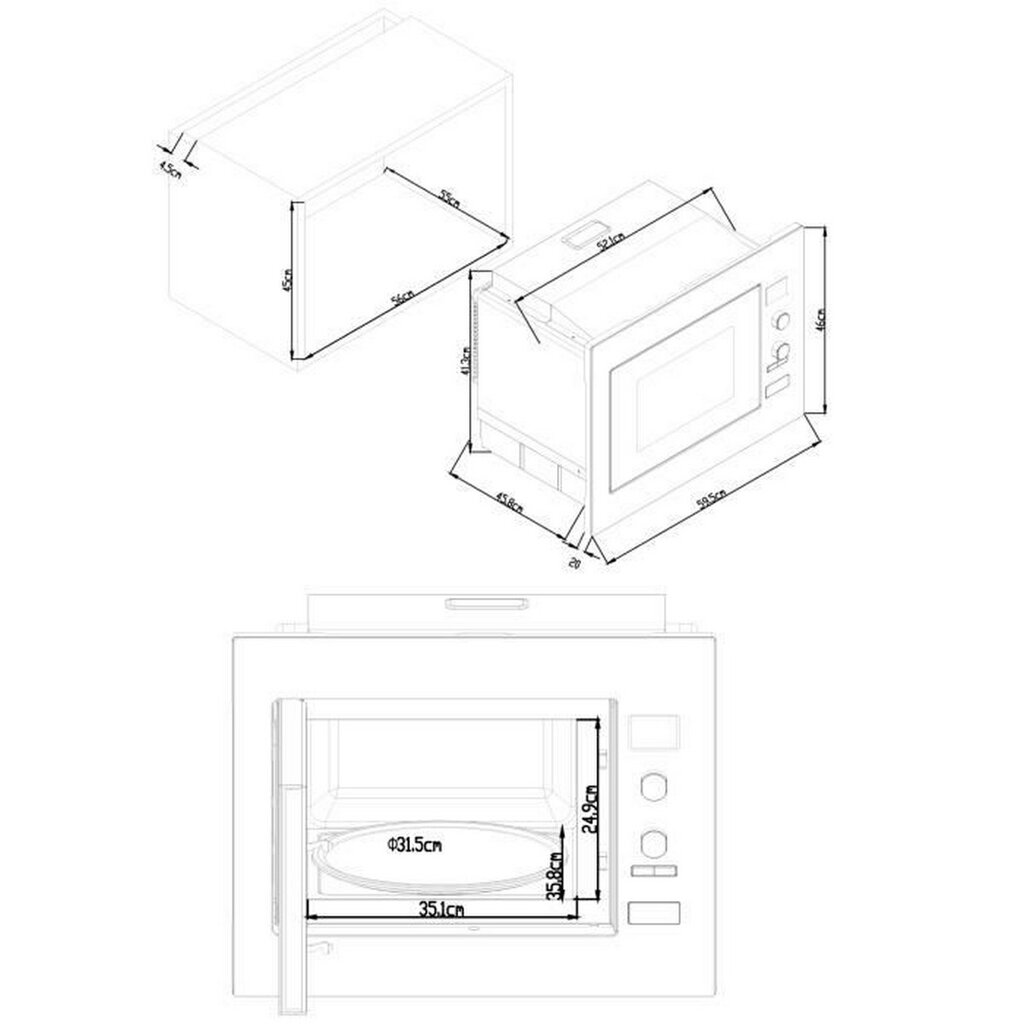 Continental Edison CEMOC34IXE kaina ir informacija | Mikrobangų krosnelės | pigu.lt