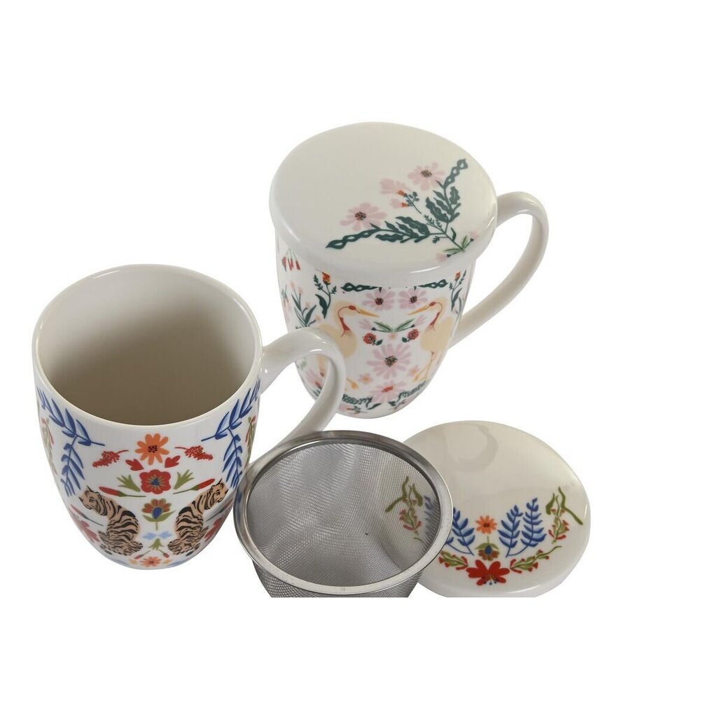 DKD Home Decor puodelis su arbatos filtru, 2 vnt. kaina ir informacija | Taurės, puodeliai, ąsočiai | pigu.lt