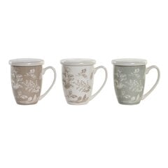 DKD Home Decor puodelis su arbatos filtru, 3 vnt. kaina ir informacija | Taurės, puodeliai, ąsočiai | pigu.lt