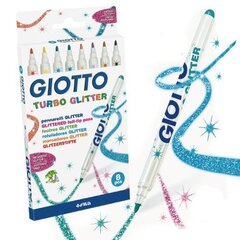 Фломастеры Fila Giotto Turbo Glitter, 8 цветов, 425800 цена и информация | Принадлежности для рисования, лепки | pigu.lt