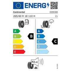 Visureigio padanga Continental CROSSCONTACT RX 265/60HR18 kaina ir informacija | Vasarinės padangos | pigu.lt