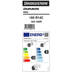 Furgono padanga Bridgestone R660 DURAVIS 185R14C kaina ir informacija | Vasarinės padangos | pigu.lt