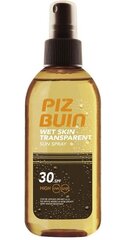 Purškiamas apsauginis losjonas Piz Buin Wet Skin Transparent SPF 30, 150 ml kaina ir informacija | Kremai nuo saulės | pigu.lt