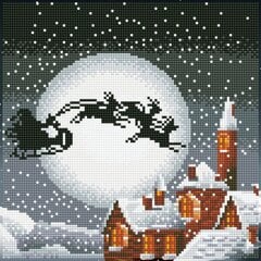 Deimantinė mozaika Santa Sleigh, 30,50x30,50 cm kaina ir informacija | Deimantinės mozaikos | pigu.lt