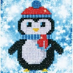 Deimantinė mozaika Christmas Penguin Picture, 13,54x13,54 cm цена и информация | Алмазная мозаика | pigu.lt