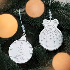 Sart Craft pakabinama Kalėdinė dekoracija White Circle Beads kaina ir informacija | Kalėdinės dekoracijos | pigu.lt