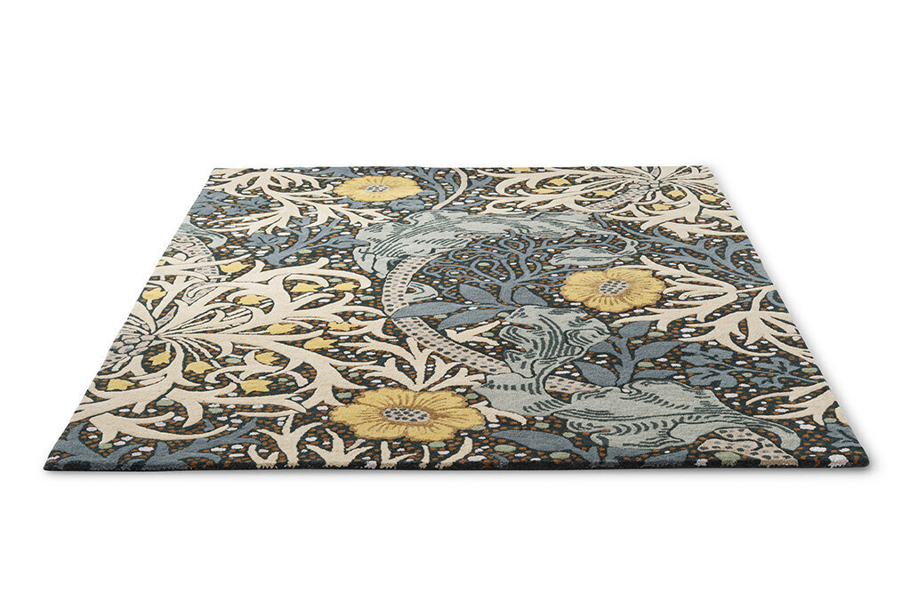 Kilimas Morris &amp; Co Seaweed Teal 127008 200x280 cm kaina ir informacija | Kilimai | pigu.lt