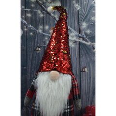 Skrzat krasnal świąteczny 22X16X50CM z magicznymi cekinami цена и информация | Рождественские украшения | pigu.lt