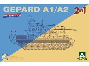 Сборная модель Takom - Gepard A1/A2 2in1 Limited Edition, 1/35, 2044X цена и информация | Конструкторы и кубики | pigu.lt