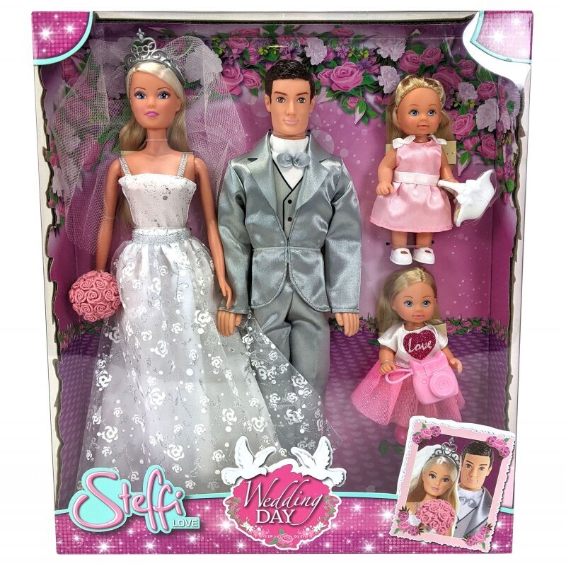Lėlė Steffi ir Kevinas savo vestuvių dieną Steffi Love kaina ir informacija | Žaislai mergaitėms | pigu.lt