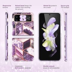 Supcase Cosmo Galaxy Z Flip 4 Marble Purple kaina ir informacija | Telefono dėklai | pigu.lt