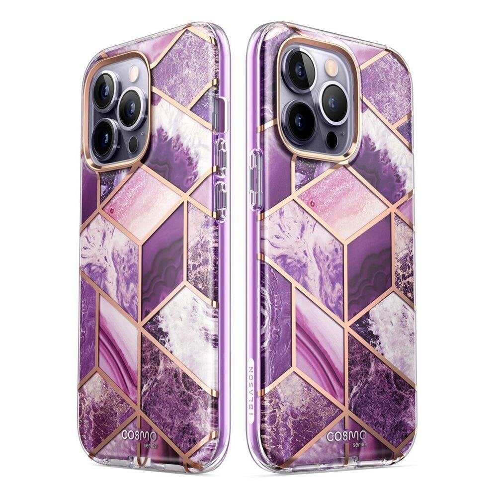 Supcase Cosmo iPhone 14 Pro Max Marble Purple kaina ir informacija | Telefono dėklai | pigu.lt