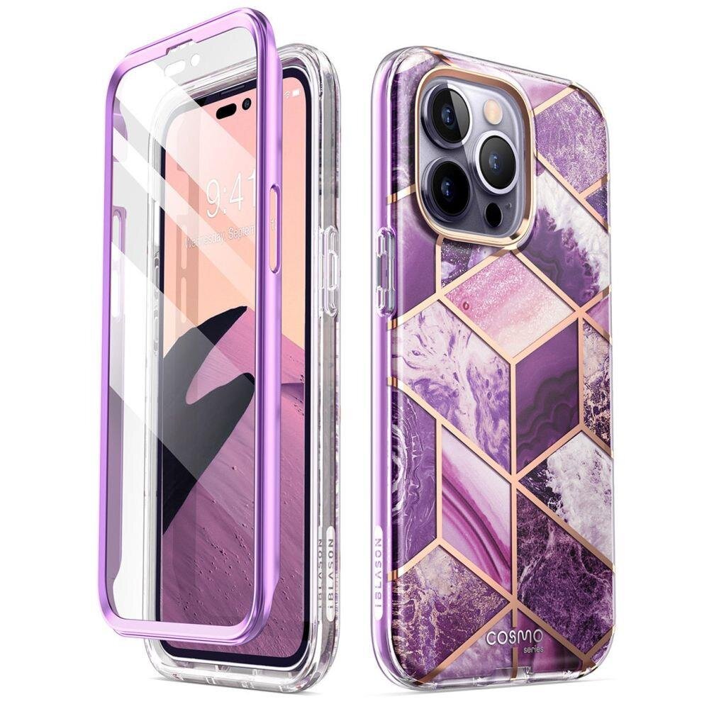 Supcase Cosmo iPhone 14 Pro Max Marble Purple kaina ir informacija | Telefono dėklai | pigu.lt