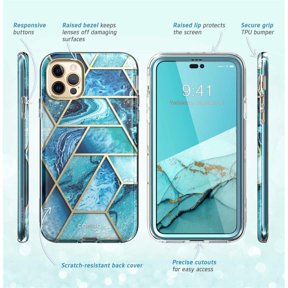 Supcase Cosmo, iPhone 14 Pro Max Ocean Blue kaina ir informacija | Telefono dėklai | pigu.lt