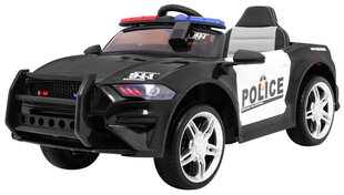 Vienvietis vaikiškas policijos elektromobilis GT Sport, juodas kaina ir informacija | Elektromobiliai vaikams | pigu.lt