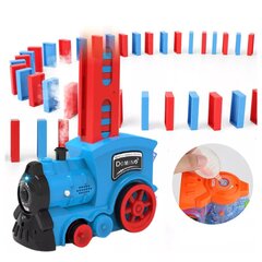 Elektrinis domino lokomotyvas su garais, mėlynas kaina ir informacija | Žaislai berniukams | pigu.lt