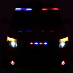 Vienvietis vaikiškas policijos elektromobilis SUV, juodas kaina ir informacija | Elektromobiliai vaikams | pigu.lt