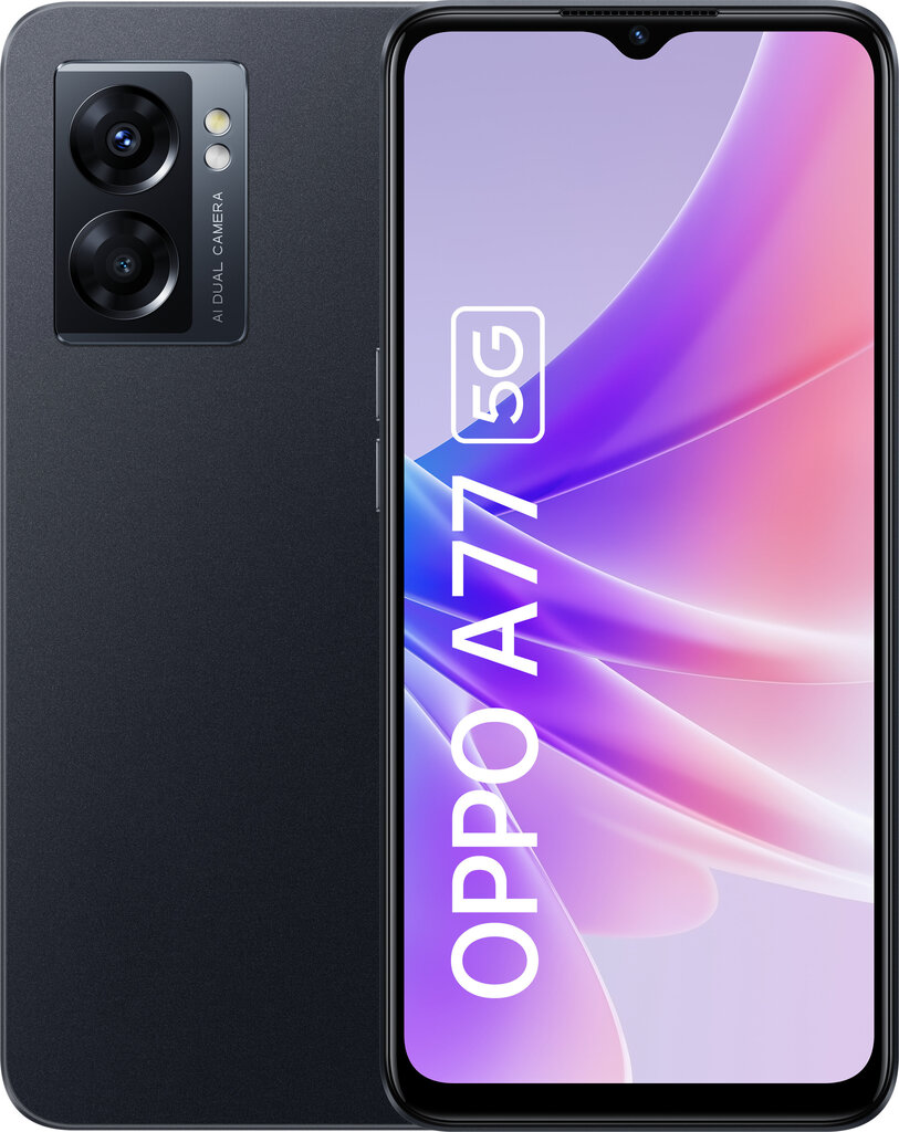 Телефон Oppo A77 5G 4/64GB Black цена | pigu.lt