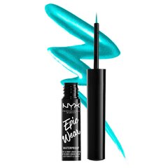 Eyeliner NYX Epic Wear teal metalic Металлический Жидкость цена и информация | Тушь, средства для роста ресниц, тени для век, карандаши для глаз | pigu.lt