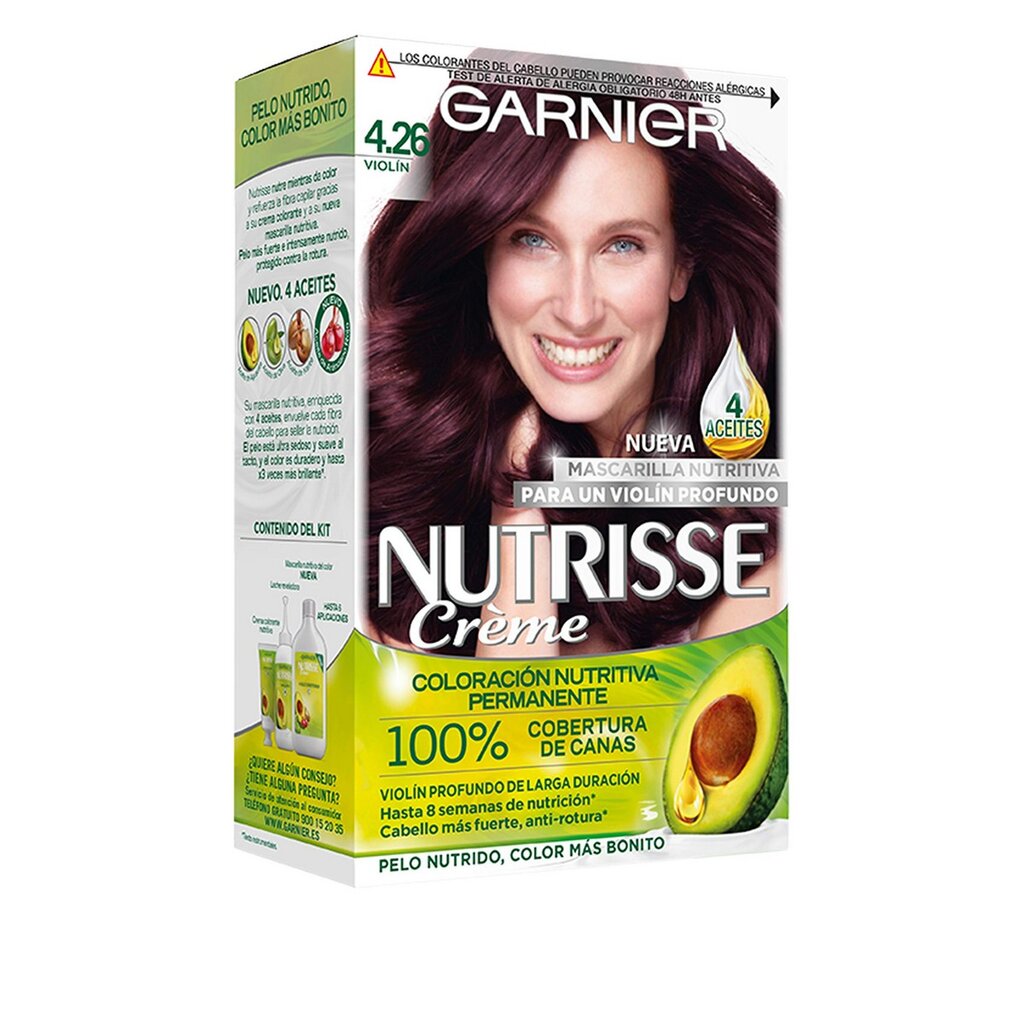 Постоянная краска Garnier Nutrisse Cassis Nº 4,26 цена | pigu.lt