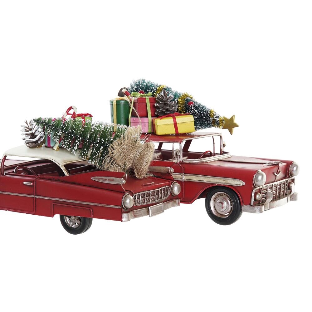 Kalėdų papuošalai DKD Home Decor Automobilis Metalinis (26 x 10 x 12 cm) (2 vnt.) kaina ir informacija | Kalėdinės dekoracijos | pigu.lt