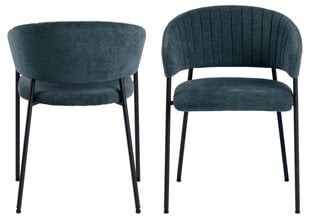2-jų valgomojo kėdžių komplektas Ann, mėlyna kaina ir informacija | Virtuvės ir valgomojo kėdės | pigu.lt