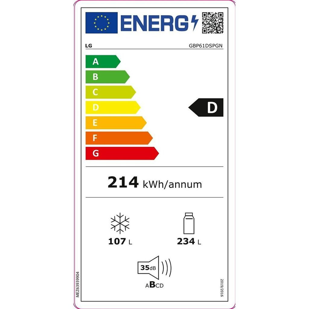 LG GBP61DSPGN цена и информация | Šaldytuvai | pigu.lt