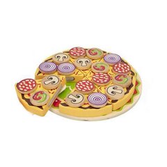 Medinė dėlionė Color Baby Pizza Woomax, 27 dalys kaina ir informacija | Žaislai kūdikiams | pigu.lt