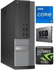 7020 SFF i7-4770 4GB 480GB SSD GT1030 2GB Windows 10 Professional kaina ir informacija | Stacionarūs kompiuteriai | pigu.lt