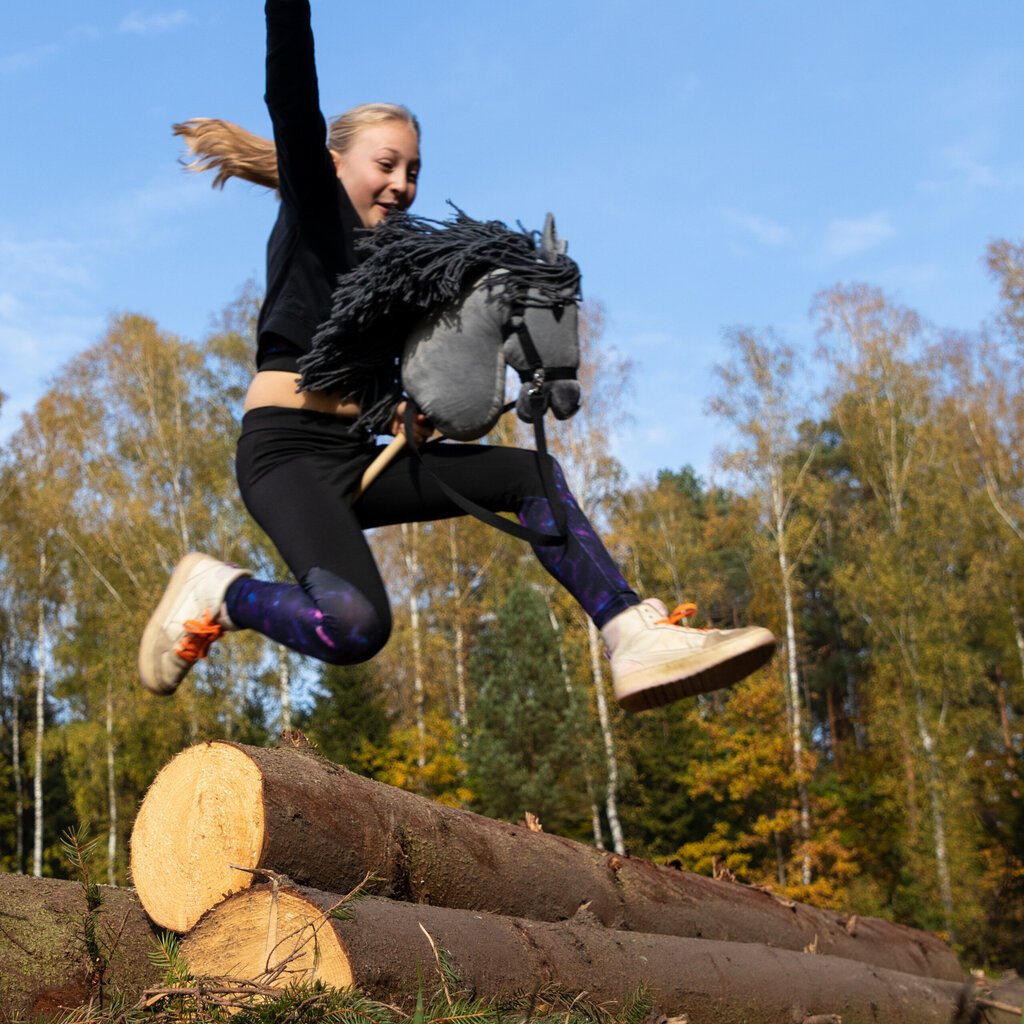 Apžergiamas arklys Hobby Horse Skippi, pilkas kaina ir informacija | Žaislai mergaitėms | pigu.lt