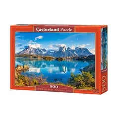 Dėlionė Castorland Torres Del Paine, Patagonia, Chile 500 det kaina ir informacija | Dėlionės (puzzle) | pigu.lt