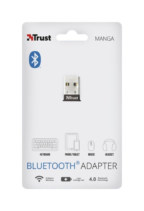 Bluetooth adapteris Trust V4.0 USB kaina ir informacija | Adapteriai, USB šakotuvai | pigu.lt