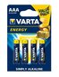 Baterija alkaline VARTA R3 (AAA) 4vnt energy kaina ir informacija | Elementai | pigu.lt