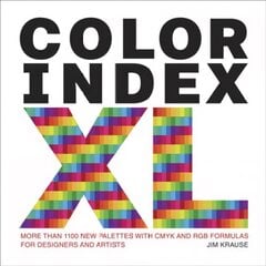 Color Index XL: More than 1100 New Palettes with CMYK and RGB Formulas for Designers and Artists kaina ir informacija | Knygos apie meną | pigu.lt